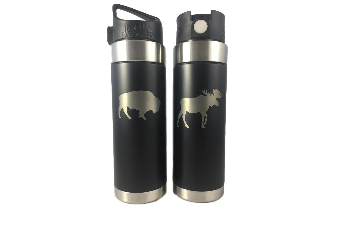 Water Bottle - RMNP Stainless Steel Map - Rocky Mountain Conservancy