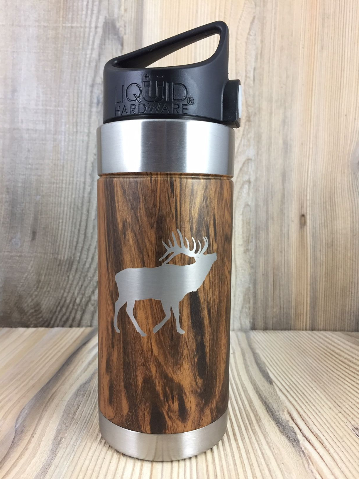 Stainless Steel Water Bottle - Bison, Wolf, or Moose – Liquid Hardware®